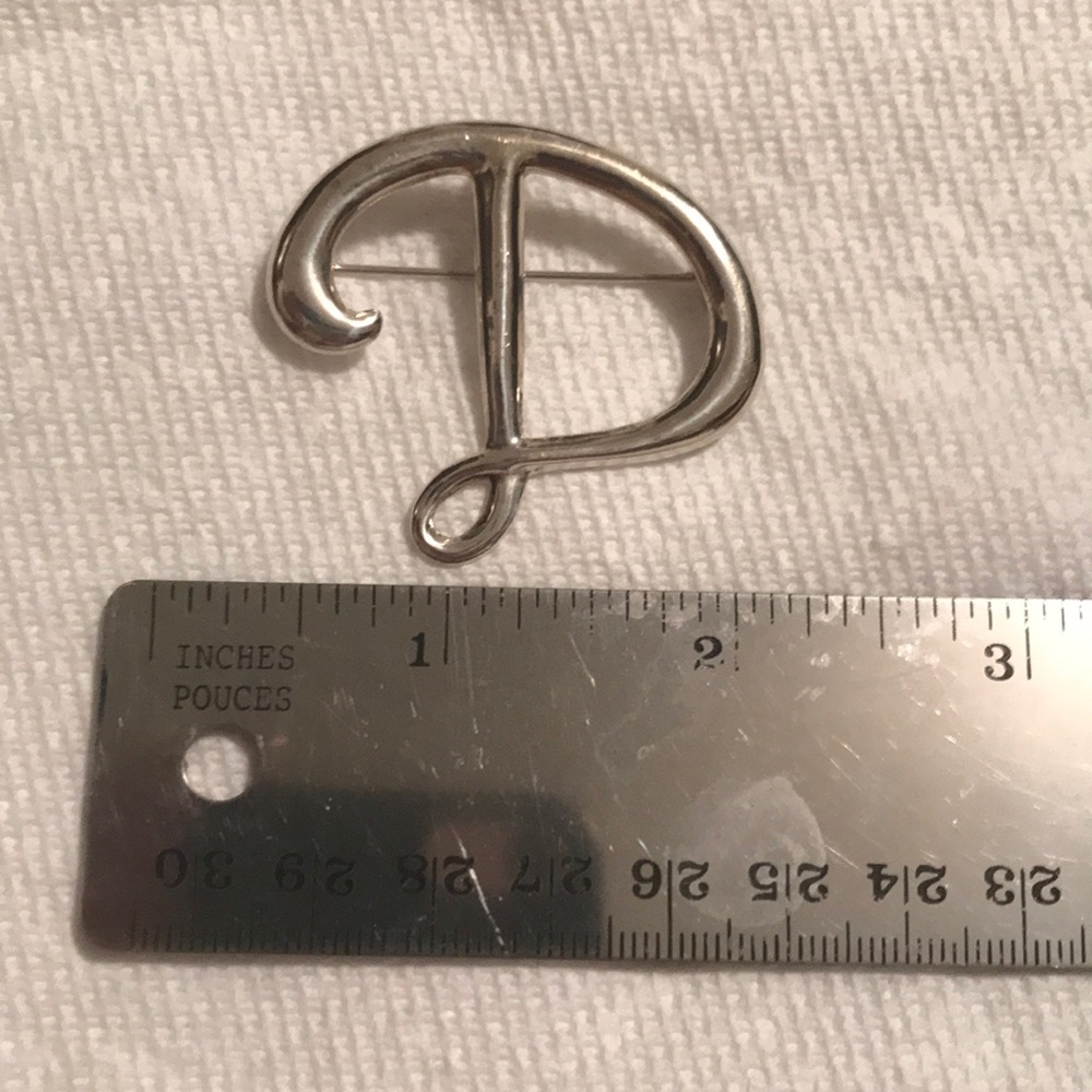 Sterling silver D initial